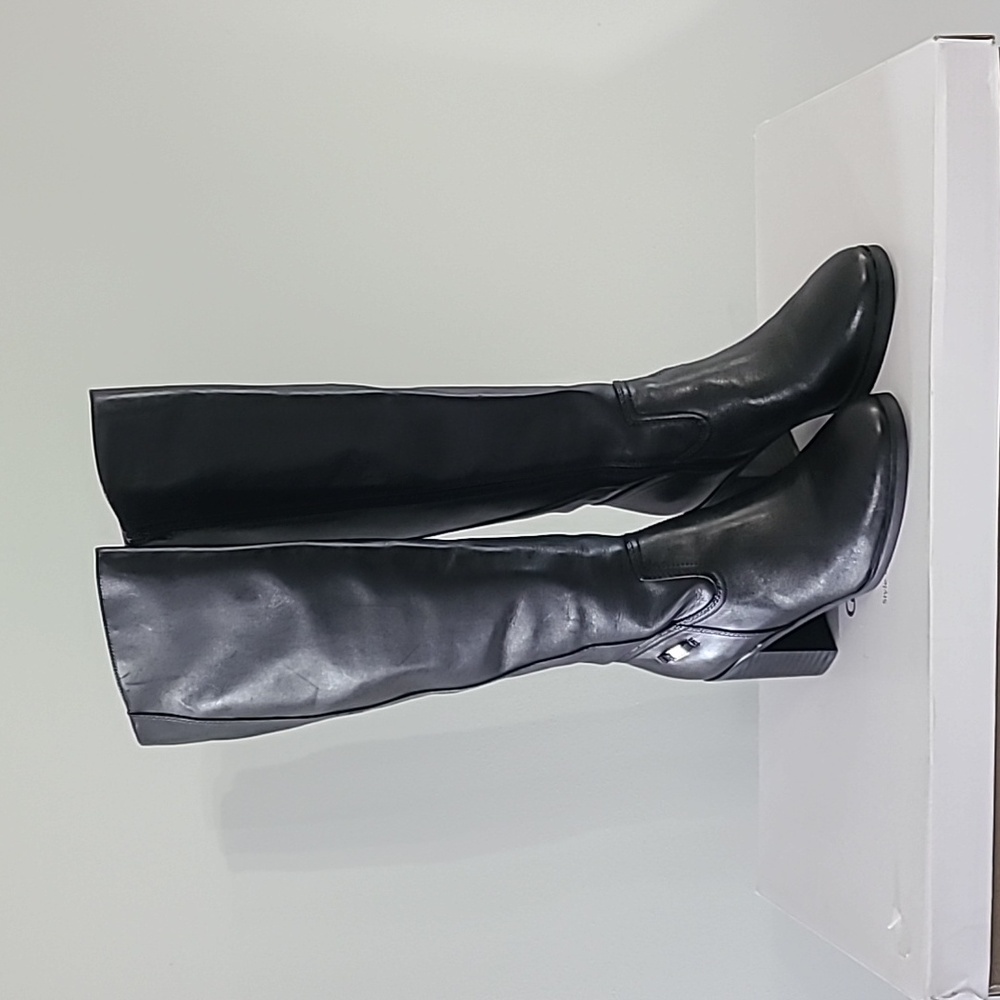 Giani Bernini Black Leather Knee High Boots - NWB